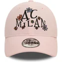 cappellino-curvo-rosa-regolabile-per-bambino-9forty-needle-cord-di-ac-milan-serie-a-di-new-era
