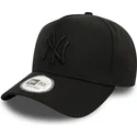 cappellino-curvo-nero-snapback-con-logo-nero-9forty-e-frame-monochrome-dei-new-york-yankees-mlb-di-new-era