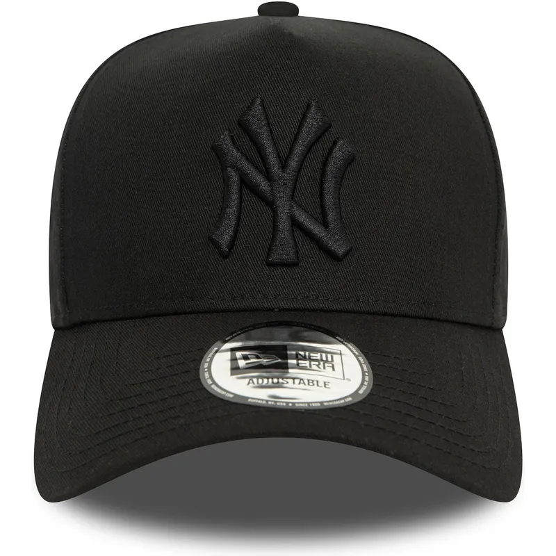 cappellino-curvo-nero-snapback-con-logo-nero-9forty-e-frame-monochrome-dei-new-york-yankees-mlb-di-new-era