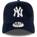 cappellino-trucker-blu-navy-9forty-a-frame-cord-dei-new-york-yankees-mlb-di-new-era