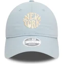cappellino-curvo-azzurro-regolabile-da-donna-9twenty-washed-di-new-york-stati-e-paesi-di-new-era