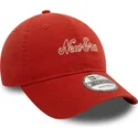 cappellino-curvo-arancione-regolabile-9twenty-heritage-script-di-new-era