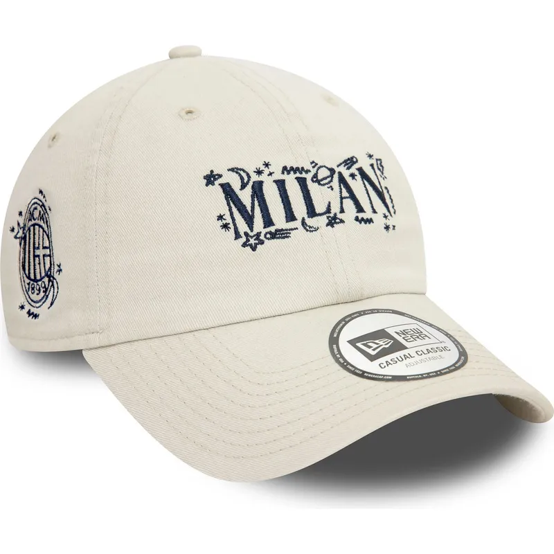cappelli-curva-beige-cinghia-regolabile-9twenty-scribble-dei-ac-milan-serie-a-di-new-era cappelli-curva-beige-cinghia-regolabile-9twenty-scribble-dei-ac-milan-serie-a-di-new-era