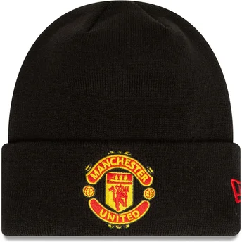 Gorro nero Core Cuff del Manchester United Football Club Premier League di New Era