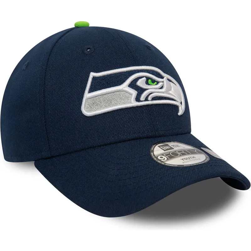 cappellino-curvo-blu-marino-regolabile-per-bambino-9forty-the-league-dei-seattle-seahawks-nfl-di-new-era