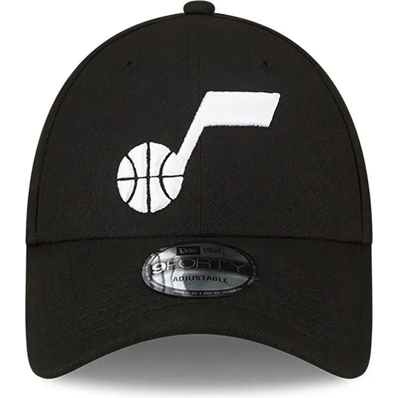 cappellino-visiera-curva-nero-regolabile-9forty-the-league-di-utah-jazz-nba-di-new-era