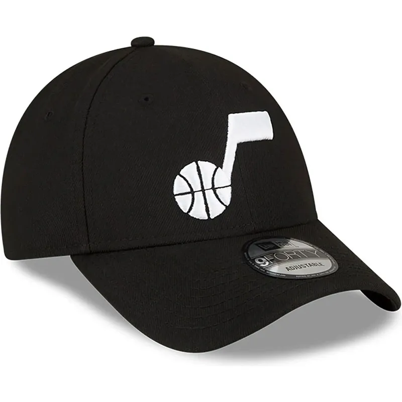 cappellino-visiera-curva-nero-regolabile-9forty-the-league-di-utah-jazz-nba-di-new-era
