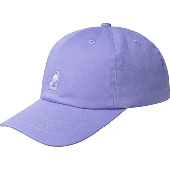 Cappellino curvo viola regolabile Washed Baseball Iced Lilac di Kangol