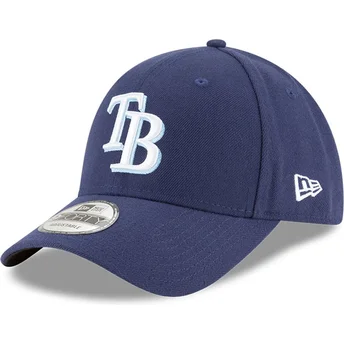 Cappellino visiera curva blu marino regolabile 9FORTY The League di Tampa Bay Rays MLB di New Era