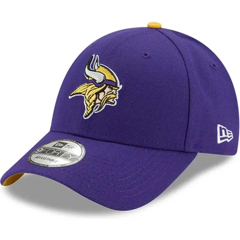 cappellino-con-visiera-curva-viola-regolabile-9forty-the-league-dei-minnesota-vikings-nfl-di-new-era