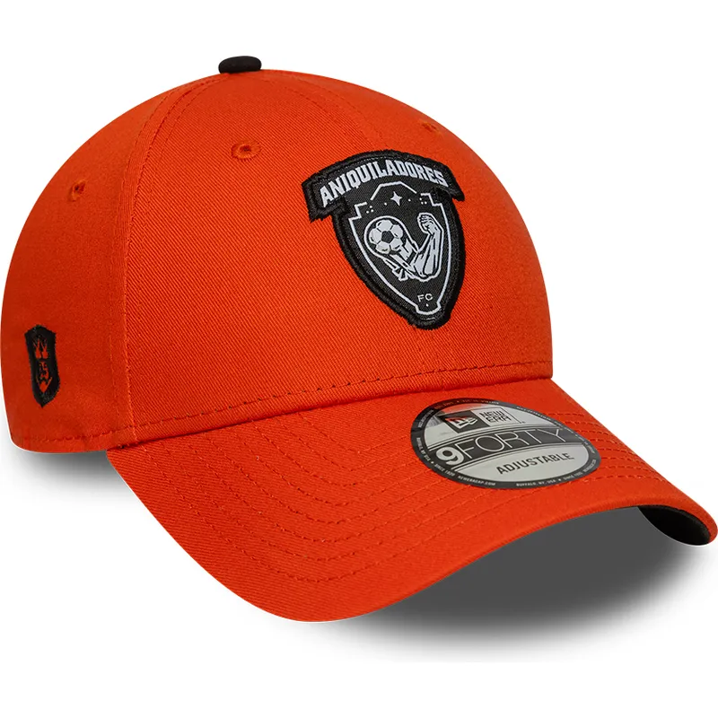 cappellino-curvo-arancione-regolabile-9forty-core-di-aniquiladores-fc-kings-league-di-new-era