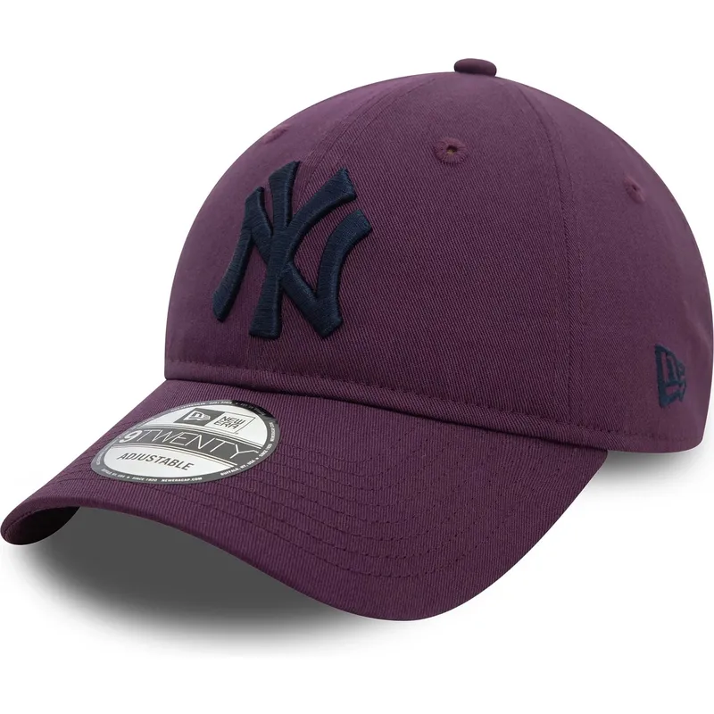 cappelli-curva-viola-cinghia-regolabile-9twenty-league-essential-dei-new-york-yankees-mlb-di-new-era