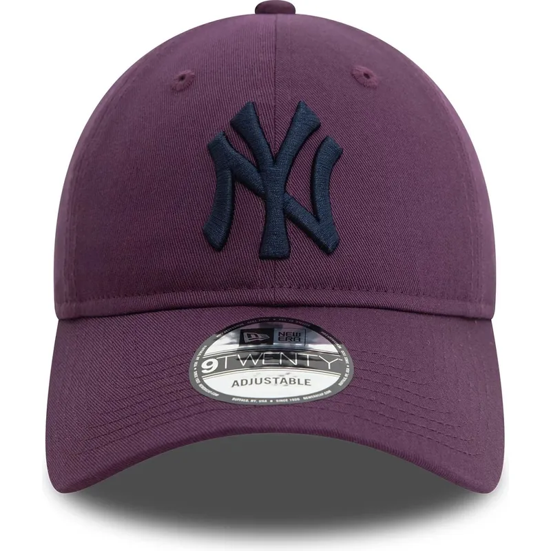 cappelli-curva-viola-cinghia-regolabile-9twenty-league-essential-dei-new-york-yankees-mlb-di-new-era