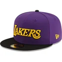 cappellino-piatto-viola-e-nero-regolabile-59fifty-statement-dei-los-angeles-lakers-nba-di-new-era