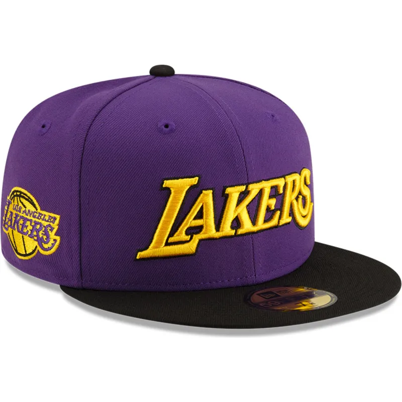 cappello-piatto-viola-e-nero-aderente-59fifty-statement-dei-los-angeles-lakers-nba-di-new-era
