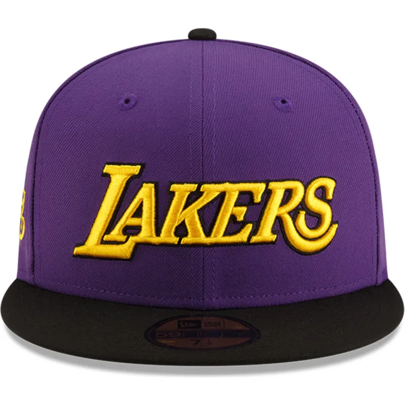 cappello-piatto-viola-e-nero-aderente-59fifty-statement-dei-los-angeles-lakers-nba-di-new-era