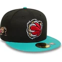 cappello-piatto-nero-e-verde-aderente-59fifty-classic-dei-memphis-grizzlies-nba-di-new-era