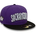cappello-piatto-viola-e-nero-aderente-59fifty-classic-dei-sacramento-kings-nba-di-new-era
