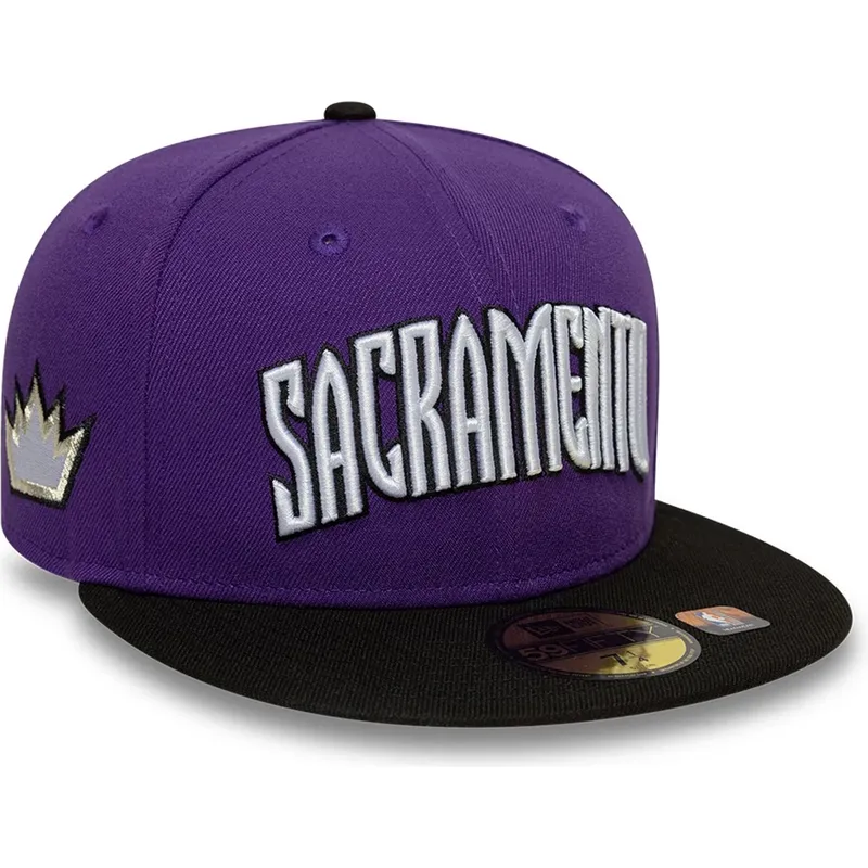 cappello-piatto-viola-e-nero-aderente-59fifty-classic-di-sacramento-kings-nba-di-new-era