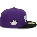 cappello-piatto-viola-e-nero-aderente-59fifty-classic-dei-sacramento-kings-nba-di-new-era