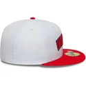 cappellino-piatto-bianco-e-rosso-aderente-59fifty-classic-dei-golden-state-warriors-nba-di-new-era