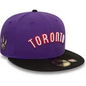 cappello-piatto-viola-e-nero-aderente-59fifty-classic-dei-toronto-raptors-nba-di-new-era