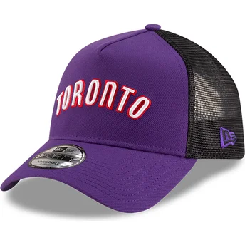 New Era A Frame Classic Toronto Raptors NBA Purple and Black Trucker Hat