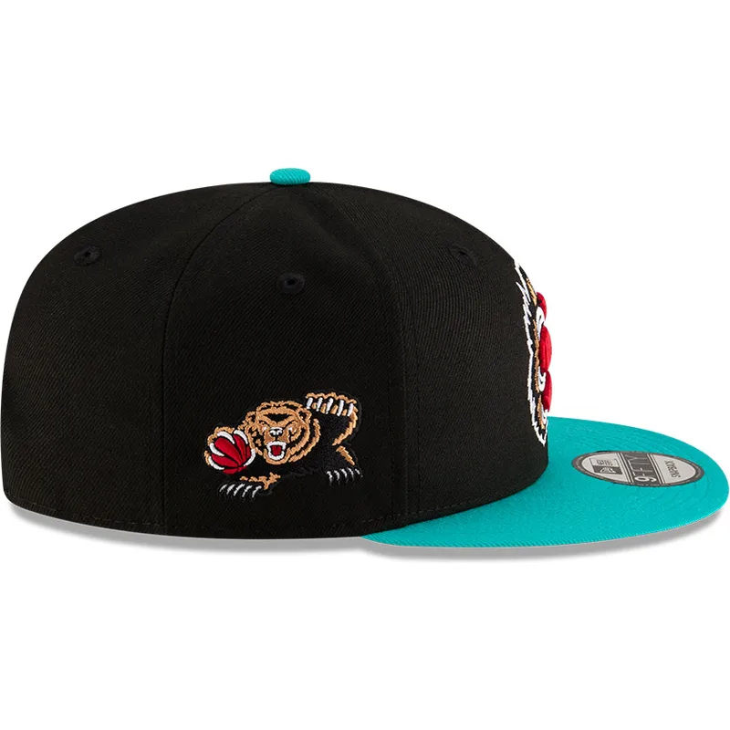 cappello-piatto-nero-e-verde-snapback-9fifty-classic-di-memphis-grizzlies-nba-di-new-era
