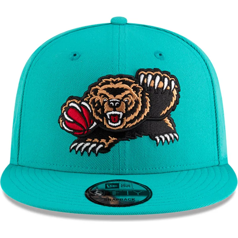 cappello-piatto-verde-snapback-9fifty-classic-dei-memphis-grizzlies-nba-di-new-era