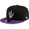 cappello-piatto-nero-e-viola-snapback-9fifty-classic-di-toronto-raptors-nba-di-new-era