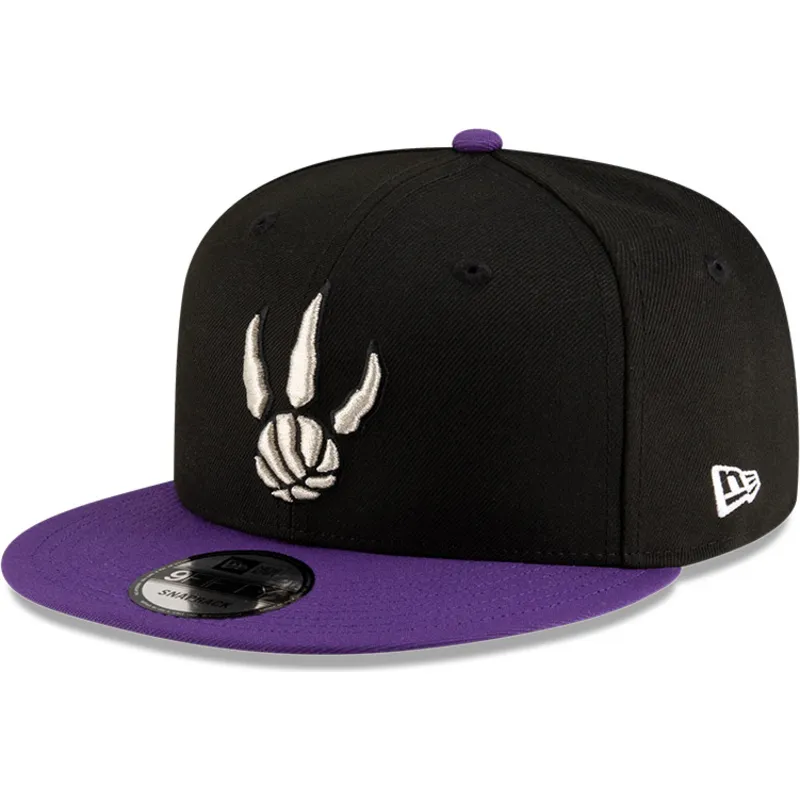 cappello-piatto-nero-e-viola-snapback-9fifty-classic-di-toronto-raptors-nba-di-new-era