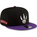 cappello-piatto-nero-e-viola-snapback-9fifty-classic-di-toronto-raptors-nba-di-new-era