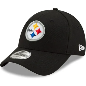 Cappellino visiera curva nero regolabile 9FORTY The League di Pittsburgh Steelers NFL di New Era