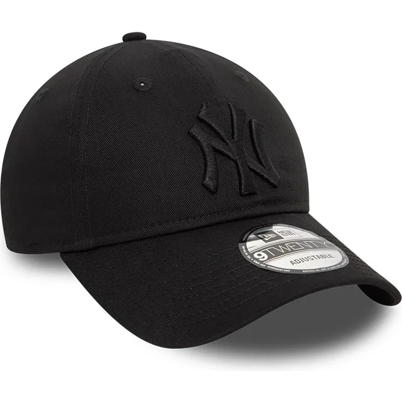 cappellino-curvo-nero-regolabile-con-logo-nero-9twenty-league-essential-di-new-york-yankees-mlb-di-new-era