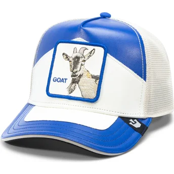 Cappellino trucker blu e bianco capra Moto Lamba Goat The Farm di Goorin Bros.