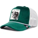 cappellino-trucker-verde-e-bianco-mucca-cash-emerald-cow-the-farm-jewel-tones-di-goorin-bros