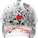 cappellino-trucker-bianco-death-or-glory-di-ed-hardy