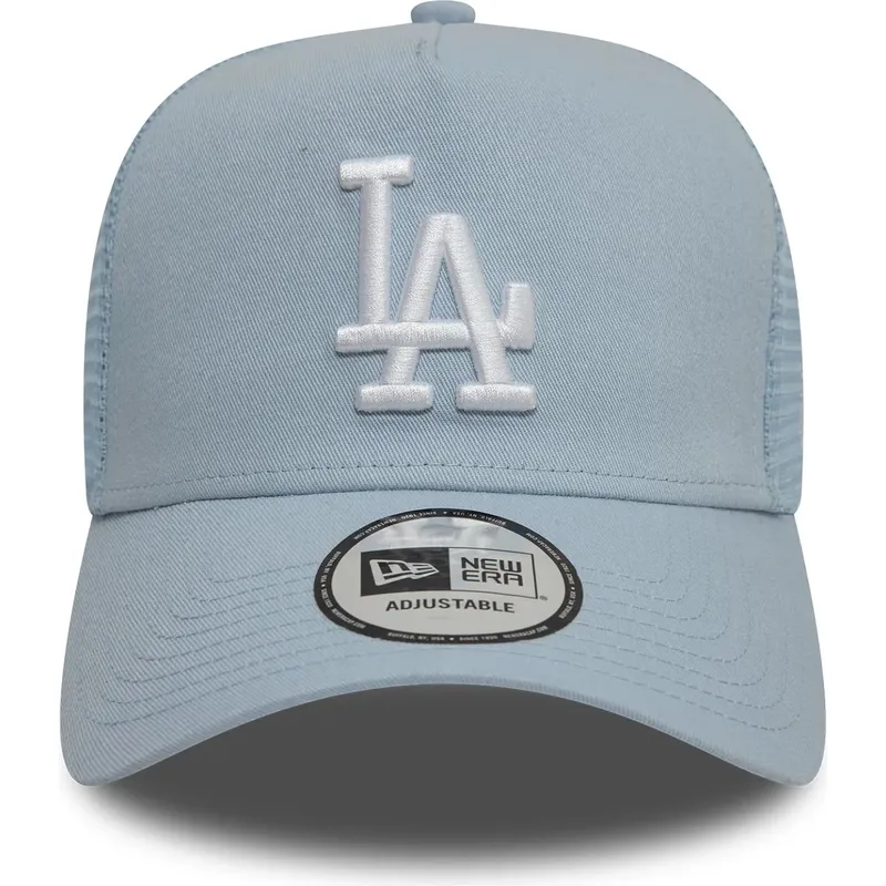 cappellino-trucker-azzurro-9forty-a-frame-league-essential-dei-los-angeles-dodgers-mlb-di-new-era