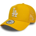 cappellino-trucker-giallo-9forty-a-frame-league-essential-dei-los-angeles-dodgers-mlb-di-new-era