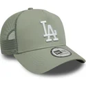 cappellino-trucker-verde-chiaro-9forty-a-frame-league-essential-dei-los-angeles-dodgers-mlb-di-new-era