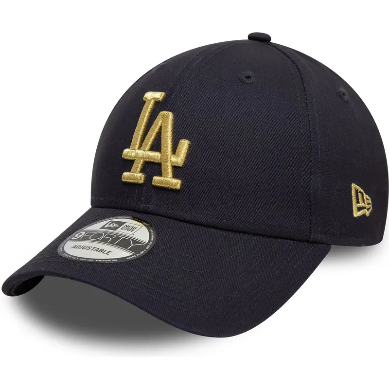 cappellino-curvo-blu-navy-regolabile-con-logo-dorato-9forty-metallic-dei-los-angeles-dodgers-mlb-di-new-era