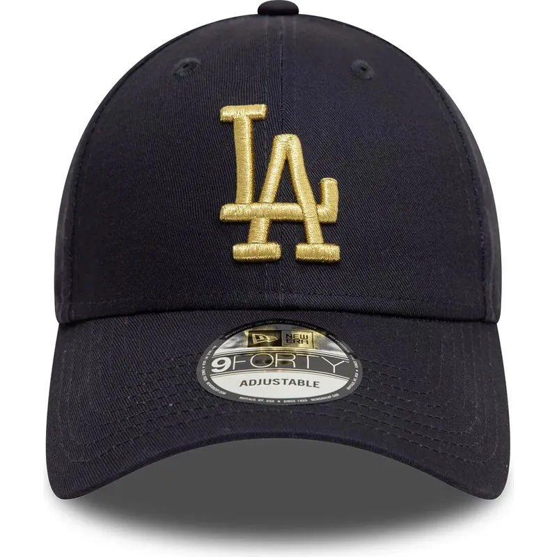 cappellino-curvo-blu-navy-regolabile-con-logo-dorato-9forty-metallic-dei-los-angeles-dodgers-mlb-di-new-era