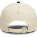 cappellino-visiera-curva-beige-e-blu-regolabile-9forty-colour-block-di-los-angeles-dodgers-mlb-di-new-era