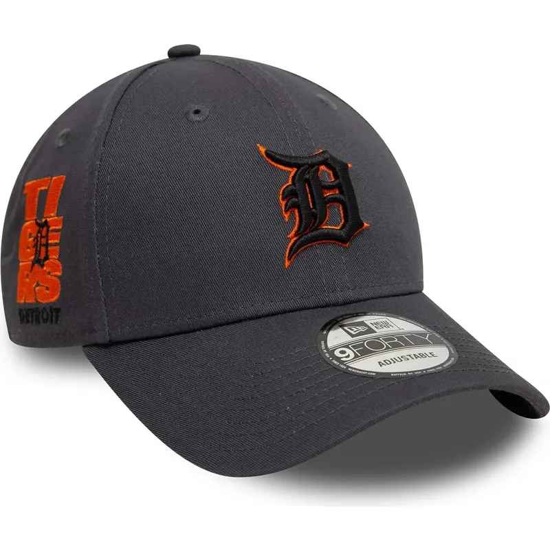 cappellino-curvo-grigio-regolabile-con-logo-arancione-9forty-side-patch-di-detroit-tigers-mlb-di-new-era