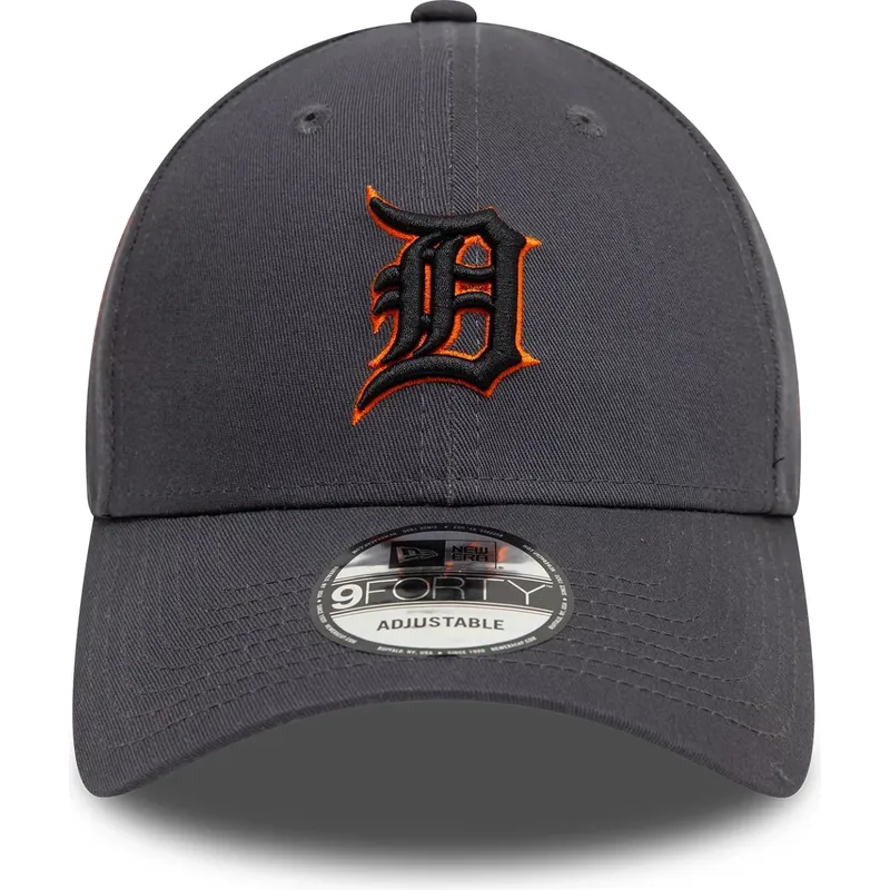 cappellino-curvo-grigio-regolabile-con-logo-arancione-9forty-side-patch-di-detroit-tigers-mlb-di-new-era