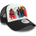 cappellino-trucker-bianco-e-nero-9forty-a-frame-graphic-di-new-york-yankees-mlb-di-new-era