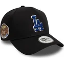 cappellino-curvo-nero-snapback-con-logo-blu-9forty-a-frame-world-series-patch-dei-los-angeles-dodgers-mlb-di-new-era