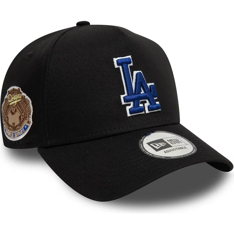 cappellino-curvo-nero-snapback-con-logo-blu-9forty-a-frame-world-series-patch-di-los-angeles-dodgers-mlb-di-new-era