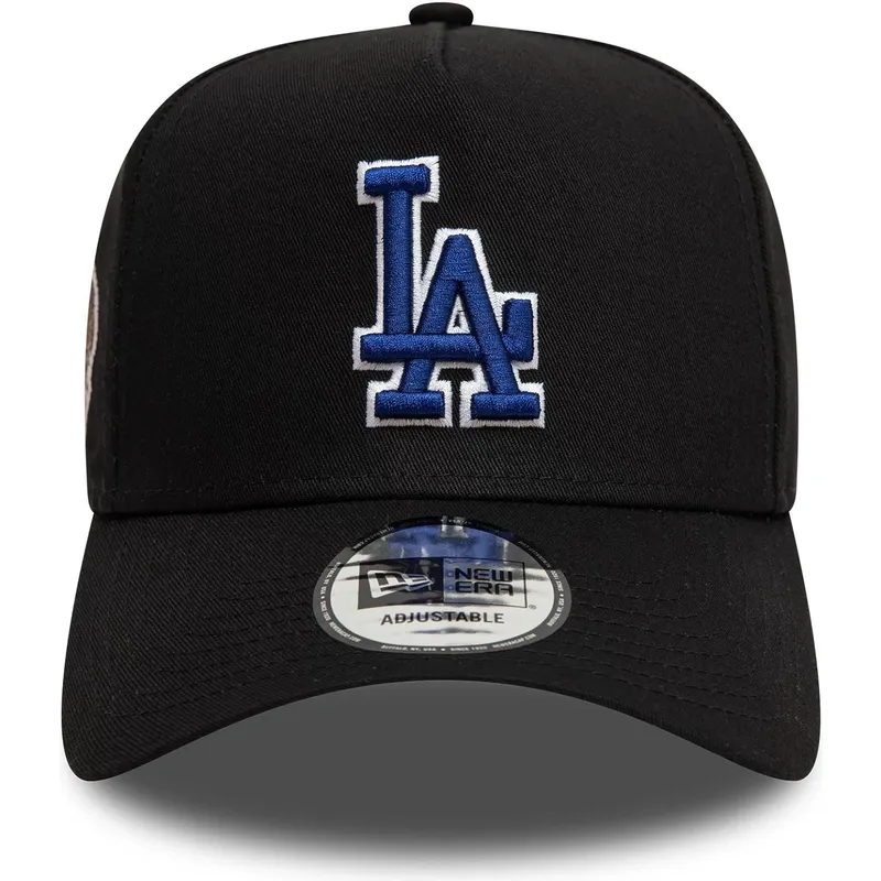 cappellino-curvo-nero-snapback-con-logo-blu-9forty-a-frame-world-series-patch-di-los-angeles-dodgers-mlb-di-new-era