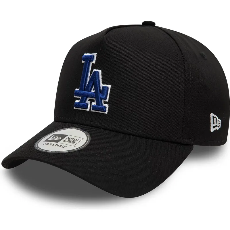 cappellino-curvo-nero-snapback-con-logo-blu-9forty-a-frame-world-series-patch-di-los-angeles-dodgers-mlb-di-new-era